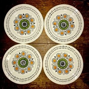 Vintage Kathie Winkle Broadhurst Side Plates set of 4